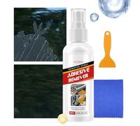 Décapant Pour Autocollants De Voiture | Kit De Décapage D'Autocollants 12cl Avec Grattoir Et Chiffon Microfibre,Kit de Décapage de Teinte Rapide, Outils de Nettoyage pour Vitres Intérieures, Portes et