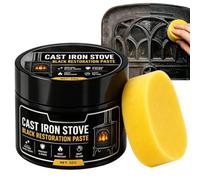 Décapant Rouille Fonte Pâte de Restauration Résistante à la Chaleur 50 g | Pâte à Noircir pour Poêle pour Salon, Cuisine, Cheminée, Intérieur, Extérieur, Terrasse