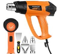 Décapeur Thermique AIUNAOM 2000W Professionnel Pistolet à Air Chaud 50 ℃-650℃ 9 Niveaux de Température Réglables Protection de Surcharge Manche ergonomique 5 accessoires