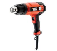 BLACK+DECKER KX2200K-QS Décapeur Thermique Filaire - 360 à 720 L D'air/min - Fourni en Coffret avec 4 Buses, 1 Grattoir, 1 Poignée Grattoir et 2 Têtes de Grattoir 2200W, Orange