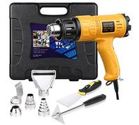Décapeur Thermique Kit, SEEKONE Pistolet à Air Chaud 2000W avec Mallette à Outils, Réglable Température 50-600°C 190-500L/min, avec Protection de Surcharge, Noyau Chauffant en Céramique, 7 Accessoires