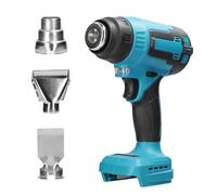 Décapeur Thermique, Pistolet à Air Chaud pour batterie Makita 18v, avec réducteur, jet large, buse réflectrice, température jusqu'à 550°C, éclairage LED, Pistolet Thermique pour Retrait Thermiquement