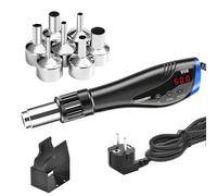 Décapeur Thermique Polyvalent pour Débutants - 600W, HANDSKIT Pistolet à Air Chaud Température Réglable 100°C à 500°C, Débit d’Air F01-F10, avec Chauffe Rapide en 10s et 7 Buses Interchangeables