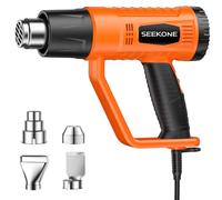 Décapeur Thermique, SEEKONE 2000W 400℃ & 600℃ Réglages Double Température Pistolet Thermique avec 4 Buses, Protection de Surcharge, Manche Antidérapant, Idéal pour Retrait Thermiquement