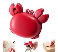 Décapsuleur amusant crabe 4 en 1, décapsuleur de bière créatif avec mini ciseaux, mini cutter aimant de réfrigérateur, ouvre-bière pratique pour cuisine, maison, fête et cadeau (rouge)