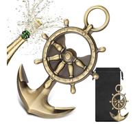 Décapsuleur Ancre de Gouvernail, Ancre de Gouvernail Bière Décapsuleur, avec Sac Cadeau, Cadeaux de Fête, Noël, Fête des Pères, Cadeau pour Hommes, Femmes, Capitaine, Aventurier, Cadeaux Bière, Bronze