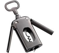 Décapsuleur avec bouchon de bouteille, Tire-bouchon de vin rouge bois santal tout en un ouvre-bouteille et coupe-capsule Style d'aile