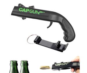 Decapsuleur Biere Mortier, Cap Gun Ouvre Bouteille | Noir Ouvre Bouteilles de Pistolet pour Bière ou Boissons, Ouvre-Bouteille pour la Maison, le Bar, les Fêtes, Jeux à Boire