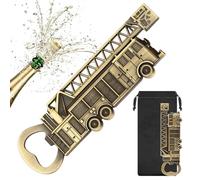 Décapsuleur Camion de Pompiers, Bière Décapsuleur, avec Sac Cadeau, Cadeau pour Hommes, Femmes, Papa, Amateurs de Bière, Ouvre-bouteille Cadeaux de Anniversaire, Fête, Fête des Pères, Noël, Bronze
