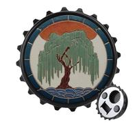 Décapsuleur carré en forme d'arbre de saule - Aimants ronds pour réfrigérateur, cuisine, bureau