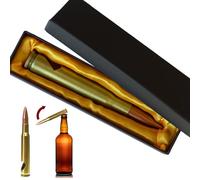 Décapsuleur cartouche calibre .50 - En métal brossé, réplique dans une élégante boîte cadeau - Pour tous les hommes et les amateurs de bière