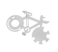 Décapsuleur Clé Multitool Carte Outil Métal Vélo en Forme de Vélo Survie Portefeuille Réparation Carte Outil de Poche