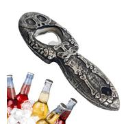 Décapsuleur crâne, ouvre-bouteille de bière crâne | Clé squelette décapsuleur | Décapsuleur en résine lourde pour les pères, maris, petits amis