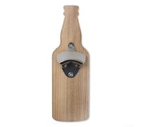 Décapsuleur de bière en bois massif avec support mural et aimant de réfrigérateur, pour économiser de l'espace sur le comptoir tout en ajoutant un style rustique à la cuisine ou au bar (jaune)