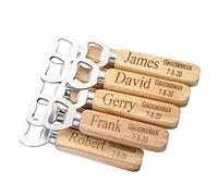 Décapsuleur de bière personnalisé pour homme, cadeau de bière pour garçons d'honneur, témoin, cadeau de mariage, cadeaux de mariage (nom personnalisé date rôles)