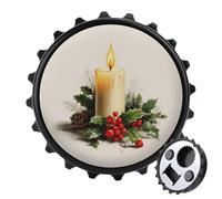 Décapsuleur de bougie de Noël vintage - Aimants ronds - Pour réfrigérateur, cuisine, bureau