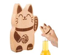 Décapsuleur de bouteille de bière,Décapsuleur manuel en bois pour chat | Aimant autocollant pour réfrigérateur Décoration Bar Ouvre-bouteilles pour la maison, bar, restaurant,