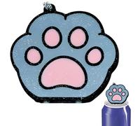 Décapsuleur de canette de soude, porte-clés patte de chat pour boissons et canettes, outil de protection des ongles pour mains faibles et arthrite, design compact à paillettes