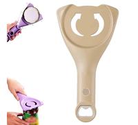 Décapsuleur de couvercle réglable en acier inoxydable 2026 - Ouvre-bocal 3 en 1 - Bouteille et ouvre-bouteille multifonction avec poignée antidérapante - Ouvre-bocal pour réveil - Kaki