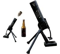 Décapsuleur de mortier de bière, 51 mm, amusant et robuste, lanceur de capsules tactique, mains libres, décapsuleur pour lanceur de bière, fête à la maison, bar, bureau, étagères (D) Ni