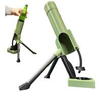 Décapsuleur de mortier de bière, décapsuleur de bière, lanceur de capsules de 51 mm, design automatique mains libres, ouvre-bouteille de bière style mortier, pour la maison, le bar, la fête (Vert)