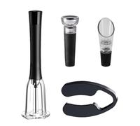 Décapsuleur de pompe à air pour vin : kit de retrait facile en, extracteur en douceur, coupe-papier d'aluminium, aérateur bouchon à vide | Cadeau d'accessoires de vin de fête