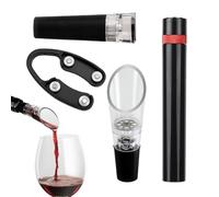 Décapsuleur de vin - Outil de pompe à air 4 pièces pour ouvrir les bouteilles et retirer les couvercles,Tire-bouchon pour serveurs,pour la cuisine, la maison, le barman, les adultes, la bière, la fête