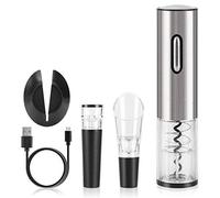 Décapsuleur électrique 4 en 1 pour bouteille de vin rouge Tire-bouchon automatique Coupe-capsule USB Accessoires de cuisine