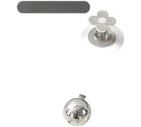 Décapsuleur en acier inoxydable pour abattant WC Motif fleur Sans contact Poignée Salle de bain (une paire)