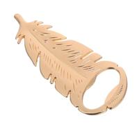 Décapsuleur en alliage forme plume or lot de 4 finition raffinée | Souvenir de mariage, pour demande en mariage et réception, forme plume romantique, petit format compact