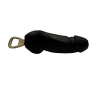 Décapsuleur en bois, gravure personnalisée, fabriqué à la main, cadeau amusant et de fête (noir, 15,2 cm)