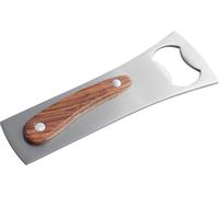 Décapsuleur en bois incrusté, acier inoxydable mat