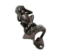 Décapsuleur en fer unique en forme de singe - Crochet mural décoratif pour cuisine ou bureau - Cadeau de pendaison de crémaillère - Accessoire de cuisine amusant