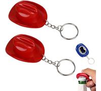 Décapsuleur en forme de chapeau de cowboy, décapsuleur portable en métal de style occidental, porte-clés rustique en forme de chapeau de cowboy du Texas pour bar, cadeaux de fête, cadeaux de rodéo