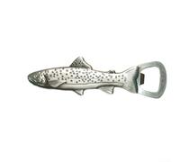 Décapsuleur en forme de poisson truite en zinc avec décoration magnétique pour réfrigérateur, accessoire de pêche pour ouvrir des bouteilles de bière, convient pour la maison, le bar ou la cuisine