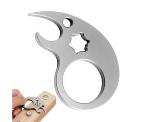Décapsuleur en titane portable, robuste, inoxydable et multifonction | Porte-clés, barre de rupture, décapsuleur, outil pour camping, randonnée, atelier, garage, bureau, voyage, pêche
