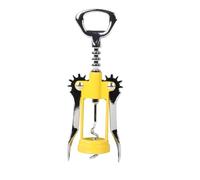 Décapsuleur Liberty Tire-bouchon avec levier en métal de 16 cm Jaune moutarde