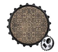 Décapsuleur magnétique à impression de fond antique, outil de cuisine peu encombrant, décapsuleur amusant et aimant de réfrigérateur pour camping, voyage, camping - Style noir