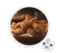 Décapsuleur magnétique, aimant de réfrigérateur rond de 7,9 cm, design amusant en forme de chapeau de bière, ouvre-bouteille de poulet frit pour cuisine, bar, bureau