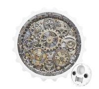 Décapsuleur magnétique, aimant de réfrigérateur rond de 7,9 cm, design amusant en forme de chapeau de bière, ouvre-bouteille mécanique steampunk pour cuisine, bar, bureau