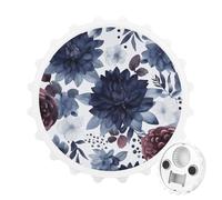 Décapsuleur magnétique, aimant de réfrigérateur rond de 7,9 cm, design amusant en forme de chapeau de bière, décapsuleur à motif aquarelle bleu foncé pour cuisine, bar, bureau