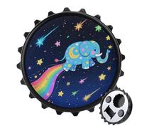 Décapsuleur magnétique, aimant de réfrigérateur rond de 7,9 cm, design amusant en forme de chapeau de bière, décapsuleur éléphant coloré pour cuisine, bar, bureau