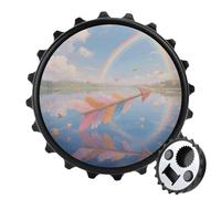 Décapsuleur magnétique, aimant de réfrigérateur rond de 7,9 cm, design amusant en forme de chapeau de bière, décapsuleur de rêve en forme de flèche pour cuisine, bar, bureau