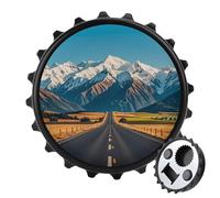 Décapsuleur magnétique Alpine Snowy Mountain, outil de cuisine peu encombrant, décapsuleur amusant et aimant de réfrigérateur pour le camping, les voyages, le camping - Style noir