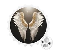 Décapsuleur magnétique amusant en forme d'aile d'ange pour réfrigérateur - Aimant puissant pour réfrigérateur - Cadeau décoratif pour petit ami, mari, père, blanc