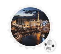 Décapsuleur magnétique décoratif Las Vegas avec vue nocturne - Pour la maison, le bar, la cuisine, les fêtes
