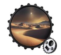 Décapsuleur magnétique du désert du Sahara, outil de cuisine peu encombrant, décapsuleur de bière amusant et aimant de réfrigérateur pour camping, voyage, camping, style noir