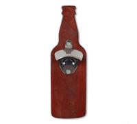 Décapsuleur magnétique en bois massif à fixation murale pour réfrigérateur, décapsuleur de bière créatif avec récupérateur pour la maison, le bar, la cuisine, outil d'économie d'espace rouge vin jaune