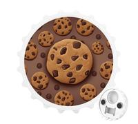Décapsuleur magnétique en forme de biscuit au chocolat pour réfrigérateur - Ouvre-bouteille rond magnétique pour cuisine et bar, cadeau pour les amateurs de bière