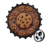 Décapsuleur magnétique en forme de biscuit au chocolat pour réfrigérateur - Ouvre-bouteille rond magnétique pour cuisine et bar, cadeau pour les amateurs de bière